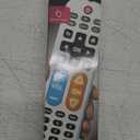 BigEZ OneTouch Big Button Universal TV Remote for Seniors, Easy to Use, Replacement Remote for Samsung, LG, Sony, Vizio, Roku TV, Streaming Players, Backlit Buttons, 2 Device, White, 84666