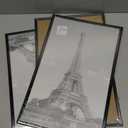 upsimples 11x17 Picture Frame Black 3 Pack, Scratch-Proof 11 x 17 Poster Frames for Photo Gallery - Slide-In Strips, Horizontal or Vertical Wall Mounting