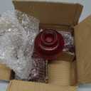 Woho Red Taper Candle Holders Set of 4 for Christmas Decorations, Reversible Ribbed Glass Candlestick Holders for Wedding Table, Vintage Candle Sticks Holder Decor for Valentines Day Decor