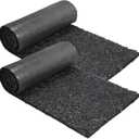 2 Pack Rubber Mulch Roll Mat for Landscaping Recycled Rubber Walkway Black Permanent Mulch Pathway Playground 8' x 2'