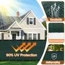 6ftx50ft Fence Privacy Screen Heavy Duty 170 GSM Windscreen & Dustproof Fabric Privacy Screen Covering Mesh Fencing for Outdoor Patio, Balcony, Pool Deck, Dark Green