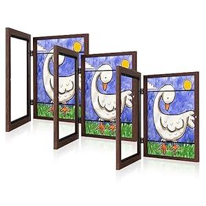 [3-Pack] Kids Art Frames, 8.5x11 Front Opening Kids Artwork Frames Changeable, Brown Artwork Display Storage Frame for Wall, Holds 50 Pcs, for 3D Picture, Crafts, Hanging Art, Portfolio