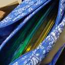 American Mahjong Set, 166 White Tiles with 4 Colors Acrylic Racks, Pushers, Flower Carrying Bag, Portable Travel Set