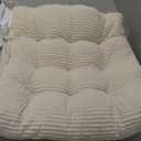 22 inches Floor Cushions for Adults, Square Large Meditation Pillow, Thick Corduroy Floor Pillows for Sitting, Yoga, Living Room, Sofa, Tatami, Beige