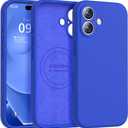 Ktele Magnetic for iPhone 17 Case [Compatible with Magsafe] [Premium Silicone Satin-Smooth Touch] Slim Shockproof Anti-Scratch Microfiber Lining Case, 6.3 inch, Klein Blue