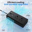 300W Car Voltage Converter Inverter DC 12V to AC 110V Ports Fast Charging Car Charger with Cigarette Lighter Plug with 2 Sockets and 4 USB for Business Trips and Vacation
