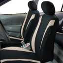 FH Group Cosmopolitan Universal Car Seat Covers Front Cloth Seat Cover Set, Washable, Airbag Compatible, Interior Upgrade for SUV, Truck, Sedan, Van Beige