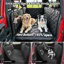 Upgraded Dog Car Seat Cover for Back Seat, Hard Bottom Seat Extender