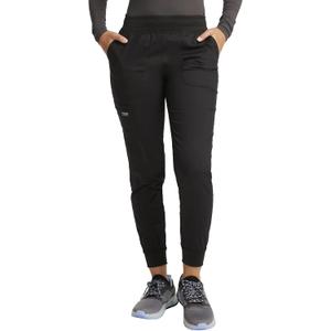 Cherokee Women Scrubs Pant Workwear Revolution Mid Rise Jogger WW115, M, Black