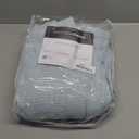 Madison Park Freshspun Basketweave Luxury Cotton Blanket Blue 66x90" Twin Size Basketweave Premium Soft Cozy 100% Cotton For Bed, Couch or Sofa