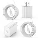 Fast Charger iPhone [Apple MFi Certified],iPhone Charger 2 Pack USB C Rapid Charger iPhone Block with 2Pcs 10FT Apple USB C to Lightning Cable for iPhone 14 Pro/13Pro Max/12/11Pro/Mini/XR/8/iPad