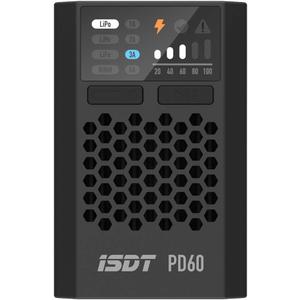 ISDT PD60S XT60 Connector 60W 6A Battery Balance Charger Type-C Input for 1-4S Lipo BatteryLife, Lilon, LiHv/Pb/NiMH Battery - XT60