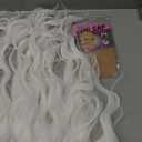 White Wig - Long White Wavy Wigs for Women Middle Part Cosplay Wigs 26 inch Natural Curly Synthetic Wig Heat Resistant Fiber Wigs for Daily Party Use
