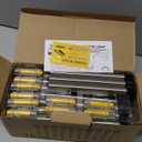 DenicMic Solar Lights Outdoor 10 Pack Waterproof Purple LED Stainless Steel Stake Outside Lights for Yard Pathway Garden Driveway Walkway Landscape Path Lighting