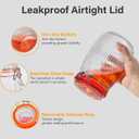 6Pcs 32oz Airtight Glass Jar, Wide Mouth Mason Jars with Clamp Lids, Stripe | Food Storage Containers for Home, Kitchen, Camping, Picnic