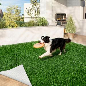Artificial Grass Indoor Outdoor Turf Rug,2.6Ft x 3.3Ft Soft and Durable High Density Realistic Fake Grass Carpe,Pet-Friendly, Perfect for Patio,Lawn,Balcony,Weddings Photoshoot Backdrop
