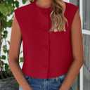 PRETTYGARDEN Women's Suit Vest Crop Tops Spring Summer Dressy Business Casual Work Office Clothes Trendy Blazer Waistcoat (M)