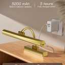Picture Lights for Wall, 16.5" Rechargeable Art Light with Remote & Timer, 5200mAh Battery Operated Poster Lights, 3 Color Modes & 3 Brightness Levels for Pictures, Gallery, Photos (2 Pack)