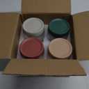 4 pack 10oz Thick Glass Jar with Lid for Overnight Oats, Reusable Leak Proof Wide Mouth Mason Jar perfect for Overnight Oats Fruit Salad Dressing Snacks Cereal Sauce Beans Condiment, Dishwasher Safe