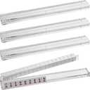 4PCS Clear Acrylic Mahjong Racks with Magnetic Pushers, 20-Inch Tile Racks and Pushers Set with Silicone Non-Slip Pads, Modern American Mahjong Accessories for Game Night (Clear, 20 in)