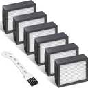 Improvedhand Filters Replacement for i-Robot Roomba E I & J Series i1+ i3 i3+ i4 i5/plus i6 i6+ i7 i7+/plus i8 i8+ E5 E6 E7 Vacuum Cleaner parts 4639161,6 Pack High Efficiency Filters+1 Cleaning Brush