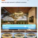 addlon Outdoor Ceiling Fan with Light for Patios, 20 inch Black Waterproof Gazebo Fan Remote&APP Control,6 Speeds 3CCT Dimmable,DC Motor, Plug in Ceiling Fan with Hook Hanging for Pergola Porch Canopy