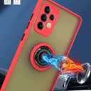 is specially designed for Samsung Galaxy A52(5G) Anti-Scratches,anti-fingerprint, built-in 360 rotating ring bracket solid and durable magnetic car phone case, suitable for 6.5inches Women-Red