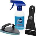 Glue Gone Advanced Cleaning Kit - Includes 10-oz Glue Remover, Scouring Pad, 3-in Scraper with 3 Replacement Blades - Complete Set for Kitchen, Household Cleaning - Removes Adhesives, Stains & More