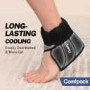 Comfpack Ankle Ice Pack Wrap for Swelling, FSA Eligible, Heel Ice Pack for Pain Relief, Hot Cold Therapy Cold Pack for Plantar Fasciitis, Achilles Tendonitis, Ankle Sprain, Foot Pain, Black