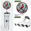 Wind Chimes for Outside 26" Cardinal Wind Chimes Outdoor Home Patio Garden Decor Windchimes Outdoors Gift Ideas for Women Mom Grandma Sisters