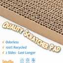 Cat Scratcher Pad with Oil Painting, Furniture Saver Scratching Board, Cardboard Cat Scratcher House with Frame, Large Scratching Pad & Scratcher Bed, Cat Cardboard Scratcher for Indoor Cats