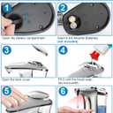 Automatic Soap Dispenser, Touchless Dish Soap Dispenser 17oz/500ml with Infrared Sensor, 5 Adjustable Soap Levels, Liquid Dispenser for Bathroom Kitchen (Silver)