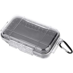 Plastic Waterproof Shockproof Box, Outdoor Survival Case, Floating Hard Shell Wet Dry Box, Marine Fishfinder Case - 4 Colors (Transparent)