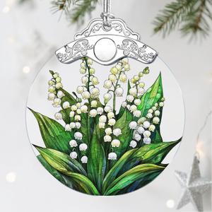 Christmas Ornaments, Flower Ornament, Christmas Tree Ornaments, Xmas Decorations, Holiday Decorations, Gifts for Flower Lovers, Holiday Party Gifts, and Xmas Gift Ideas - Lily of The Valley