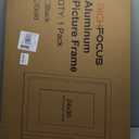 24x30 Metal Picture Frame with 18x24 Mat, Brushed Aluminum Finish, Tempered Glass Front, and Attached Hanging Hardware - Versatile Wall Display Frames for Vertical or Horizontal Orientation(Black,