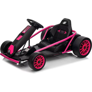 Garvee 24V Electric Drift Go Kart for Kids Ages 8 To 12/ Dual 300W Motors/ 8.1MPH Racing Car/ 9Ah Battery/ Music/ Horn/ Seatbelt/ Compact electric mobility tool space saving