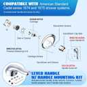 Enhon Lever Handle Kit and Handle Screw Kit, Compatible with American Standard M962160-0020A/030126-0070A, for Single-Handle Pressure Balance Tub and Shower(Polished Chrome)