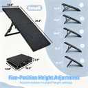 Dog Ramp for Car,33.2"x 12.8" Dog Stairs for Large Dogs with Anti-Slip Surface,Large Folding Pet Stairs for SUV,Truck with Adjustable Height,Outdoor Portable Wide Dog Steps up to 88LBS
