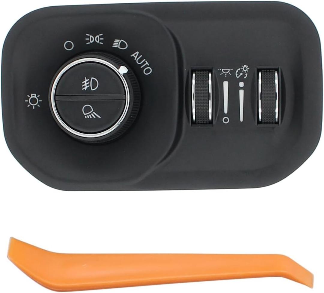 MOTOKU Foglight Headlight Switch Control Assembly for Ram 1500 2019-2025 2500 3500 2019-2024 Instrument Panel Headlamp Dimmer Switch