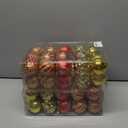 2 Pack Christmas Ornaments Balls - 30 Pcs 2.4 Inch Shatterproof Plastic Christmas Balls Sets, Red & Gold Small Christmas Tree Balls Hanging Ornaments for Holiday Wreath Party Christmas Tree Decor