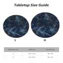 Gbuzozie Galaxy Marble Print Tablecloth with Elastic Edge, Round Table Cover Washable Reusable Table Cloths for Kitchen Dining Party, Small (Fits 40-44 in)