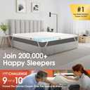 Dormeo Premium Queen Breathable Mattress Topper with 3-Zone Octaspring Technology for Optimal Back Support, Anti-Slip Bottom, Topper Only - Mattress Not Included