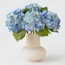 20in 4PCS Faux Blue Hydrangea Artificial Flowers Lifelike Latex Hydrangeas Faux Flower Heads Real Touch Fake Bouquet with Stem for Silk Floral DIY Home Office Party Table Decor