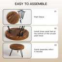 Plant Stand, Indoor/Outdoor Wooden Plant Stands, Mid-Century Plant Table Round Plant Stool for Large Plants , Single Plant Stand for Living Room, Balcony, Office