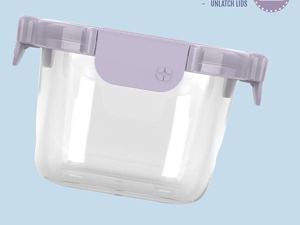 Ello Color Lock, 1Pack Glass Meal Prep Sets Leak-Proof Glass Food Storage Container