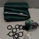 Christmas Dark Emerald Green Pleated Blackout Curtains 84 Inches Long for Bedroom, Vintage Winter Thermal Insulated Black Out Curtain Drapes for Living Room 84 Inch Length 2 Panels Set, Forest