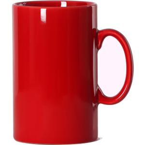 28 OZ Extra Large Ceramic Coffee Mug, M018 Classic Porcelain Boss Super Big Tea Cup with Handle for Office and Home, Red