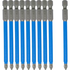 Biaungdo 10Pcs Magnetic PH1 Phillips Bits Set 3.5 inch Long Anti Slip #1 Bit (PH1 x 90MM)