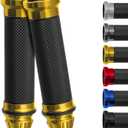 DREAMIZER 7/8" 22mm Motorcycle Handle Grip Universal Dirt Pit Bike Motocross Rubber Gel Hand Grips Brake Hands - Gold