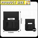 Tisancy 48 Pcs Chair Pockets for Classrooms 18.9'' Classroom Organizer Chair Bag with 6 Pockets and Name Tag Holder Back of Organizer for Christmas Kid Student School Storage Gift Supply(Black)